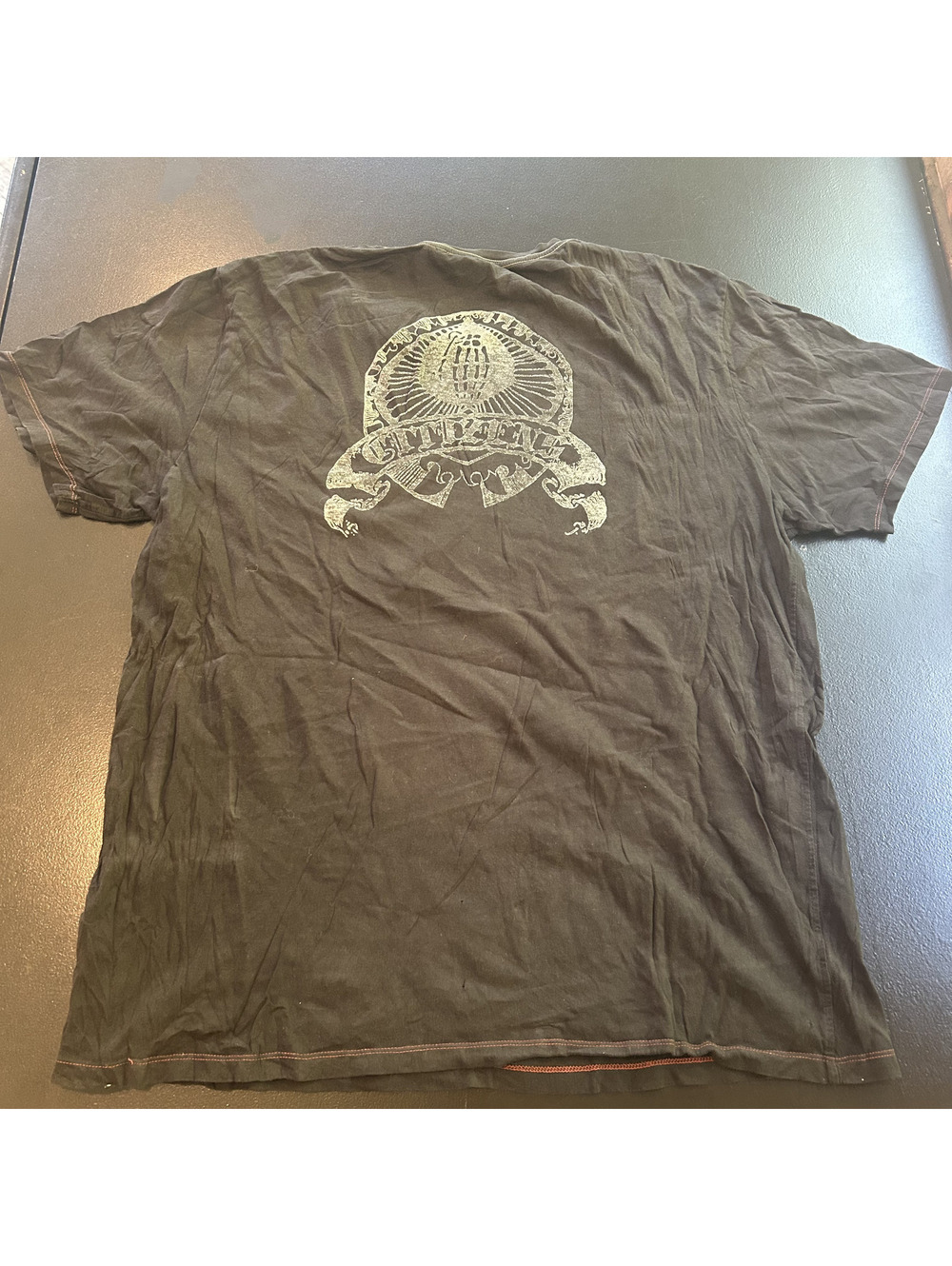 Vintage y2k tapout AOP BJL black V-neck T-shirt #23